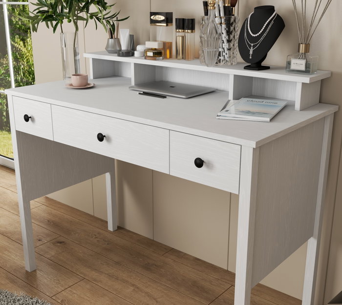 Hanah Home FRN-20083 Mesa de Maquillaje Madera y Blanco